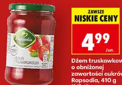 Biedronka Dżem truskawkowy o obniżonej zawartości cukrów Rapsodia oferta