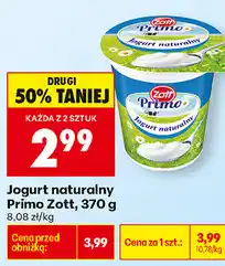Biedronka Jogurt naturalny Primo Zott oferta