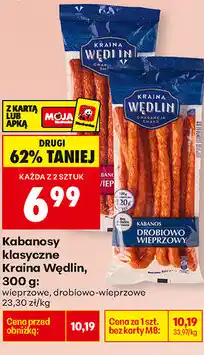 Biedronka Kabanosy klasyczne Kraina Wędlin oferta