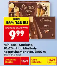 Biedronka Mini rożki Marletto lub Mini lody na patyku Marletto oferta
