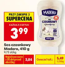 Biedronka Sos czosnkowy Madero oferta