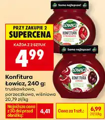 Biedronka Konfitura Łowicz, 240 g: truskawkowa, porzeczkowa, wiśniowa oferta