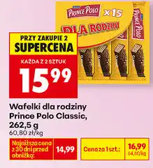 Biedronka Wafelki dla rodziny Prince Polo Classic oferta