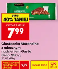 Biedronka Ciasteczka Merendina z mlecznym nadzieniem Gusto Bello oferta