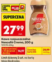 Biedronka Kawa rozpuszczalna Nescafé Crema oferta