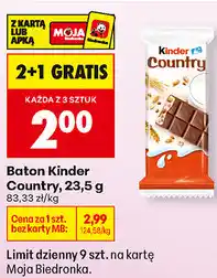 Biedronka Baton Kinder Country oferta