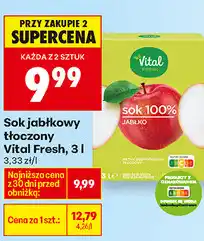 Biedronka Sok jabłkowy tłoczony Vital Fresh oferta