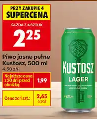 Biedronka Piwo jasne pełne Kustosz oferta