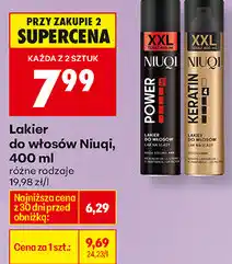 Biedronka Lakier do włosów Niuqi, 400 ml (różne rodzaje) oferta