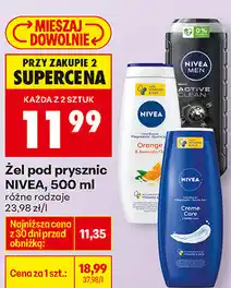 Biedronka Żel pod prysznic NIVEA, 500 ml (różne rodzaje) oferta
