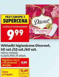 Biedronka Wkładki higieniczne Discreet, 50 szt./52 szt./60 szt oferta