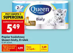Biedronka Papier toaletowy Queen biały, 8 rolek oferta