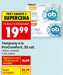 Biedronka Tampony o.b. ProComfort, 32 szt oferta