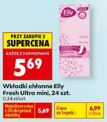 Biedronka Wkładki chłonne Elly Fresh Ultra mini, 24 szt oferta