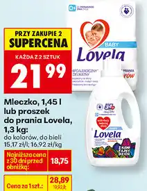 Biedronka Mleczko, 1,45 l lub proszek do prania Lovela, 1,3 kg oferta