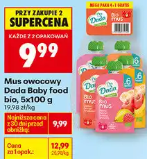 Biedronka Mus owocowy Dada Baby food bio oferta