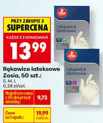 Biedronka Rękawice lateksowe Zosia, 50 szt oferta