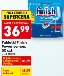 Biedronka Tabletki Finish Power Lemon, 50 szt oferta