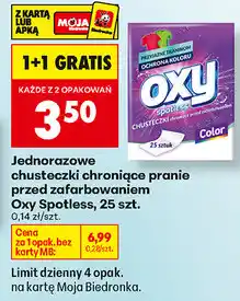 Biedronka Jednorazowe chusteczki chroniące pranie przed zafarbowaniem Oxy Spotless, 25 szt oferta