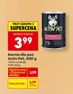 Biedronka Karma dla psa Activ Pet oferta