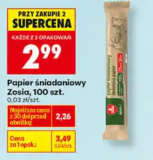 Biedronka Papier śniadaniowy Zosia, 100 szt oferta