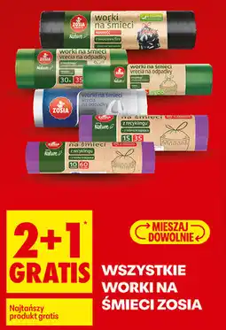 Biedronka Wszystkie worki na śmieci Zosia oferta