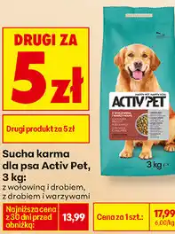 Biedronka Sucha karma dla psa Activ Pet oferta