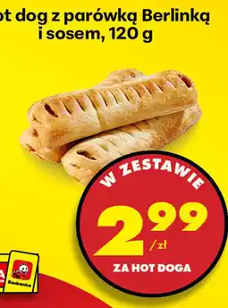 Biedronka Hot dog z parówką Berlinką i sosem oferta