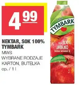 Spar Nektar, sok 100% tymbarek wybrane rodzaje karton, butelka oferta
