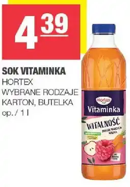 Spar Sok vitaminka wybrane rodzaje karton, butelka oferta