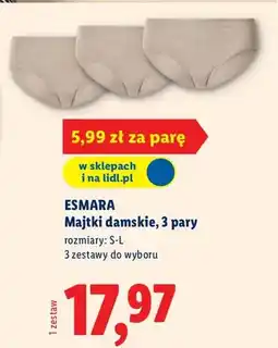 Lidl Majtki damskie, 3 pary oferta