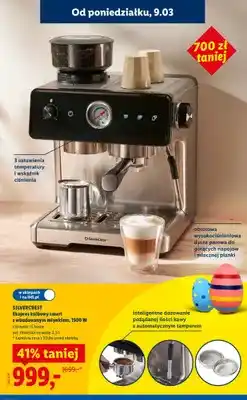 Lidl Ekspres kolbowy smart z wbudowanym młynkiem 1500W oferta