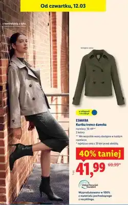Lidl Kurtka trencz damska oferta