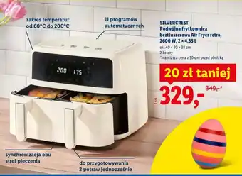 Podwójna frytkownica beztłuszczowa Air Fryer retro 2600W