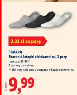 Lidl Skarpetki stopki z biobawełną, 3 pary oferta