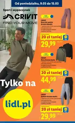 Lidl Spodnie dresowe męskie oferta