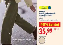 Lidl Szerokie spodnie damskie o wygładzie sztruksu oferta