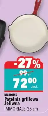 Biedronka Patelnia grillowa żeliwna IMMORTALE, 25cm oferta