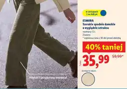 Lidl ESMARA Szerokie spodnie damskie o wyglądzie sztruksu oferta