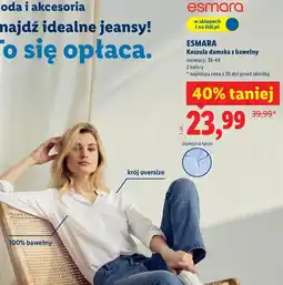 Lidl ESMARA Koszula damska z bawełny oferta