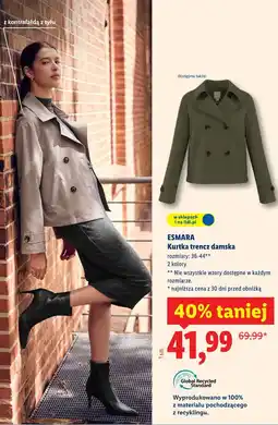 Lidl ESMARA Kurtka trencz damska oferta