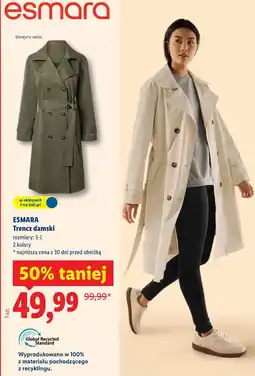 Lidl ESMARA Trencz damski oferta