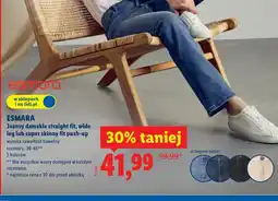 Lidl ESMARA Jeansy damskie straight fit, wide leg lub super skinny fit push-up oferta