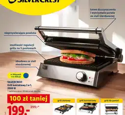 Lidl SILVERCREST Grill kontaktowy 3 w 1, 2000 W oferta
