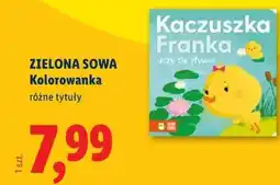 Lidl ZIELONA SOWA Kolorowanka Kaczuszka Franka oferta
