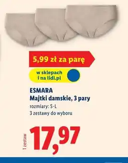 Lidl ESMARA Majtki damskie, 3 pary oferta