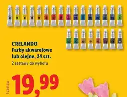 Lidl CRELANDO Farby akwarelowe lub olejne, 24 szt oferta