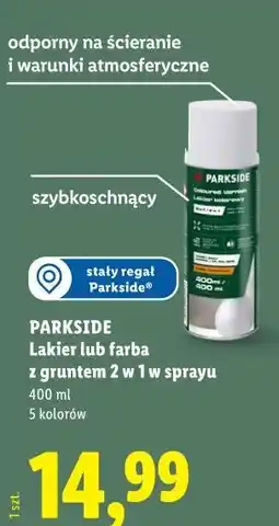 Lidl PARKSIDE Lakier lub farba z gruntem 2 w 1 w sprayu oferta