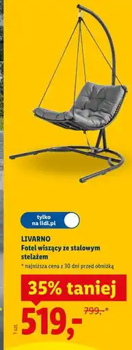 Lidl LIVARNO Fotel wiszący ze stalowym stelażem oferta