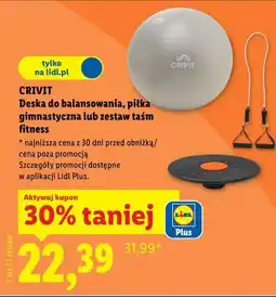 Lidl CRIVIT Deska do balansowania, piłka gimnastyczna lub zestaw taśm fitness oferta